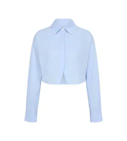 Aje Havana Cropped Shirt Cornflower Blue Size 12 for rent on The Volte - image 5