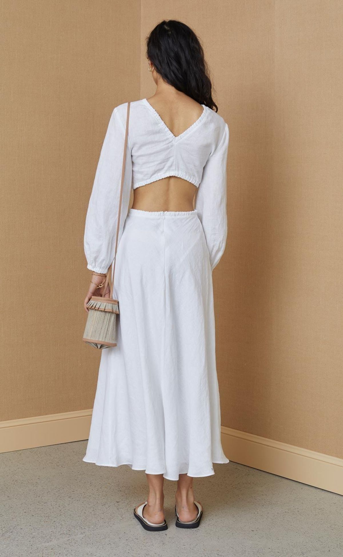 BEC & BRIDGE MADELEINE MIDI DRESS WHITE SIZE 6 - Image 2