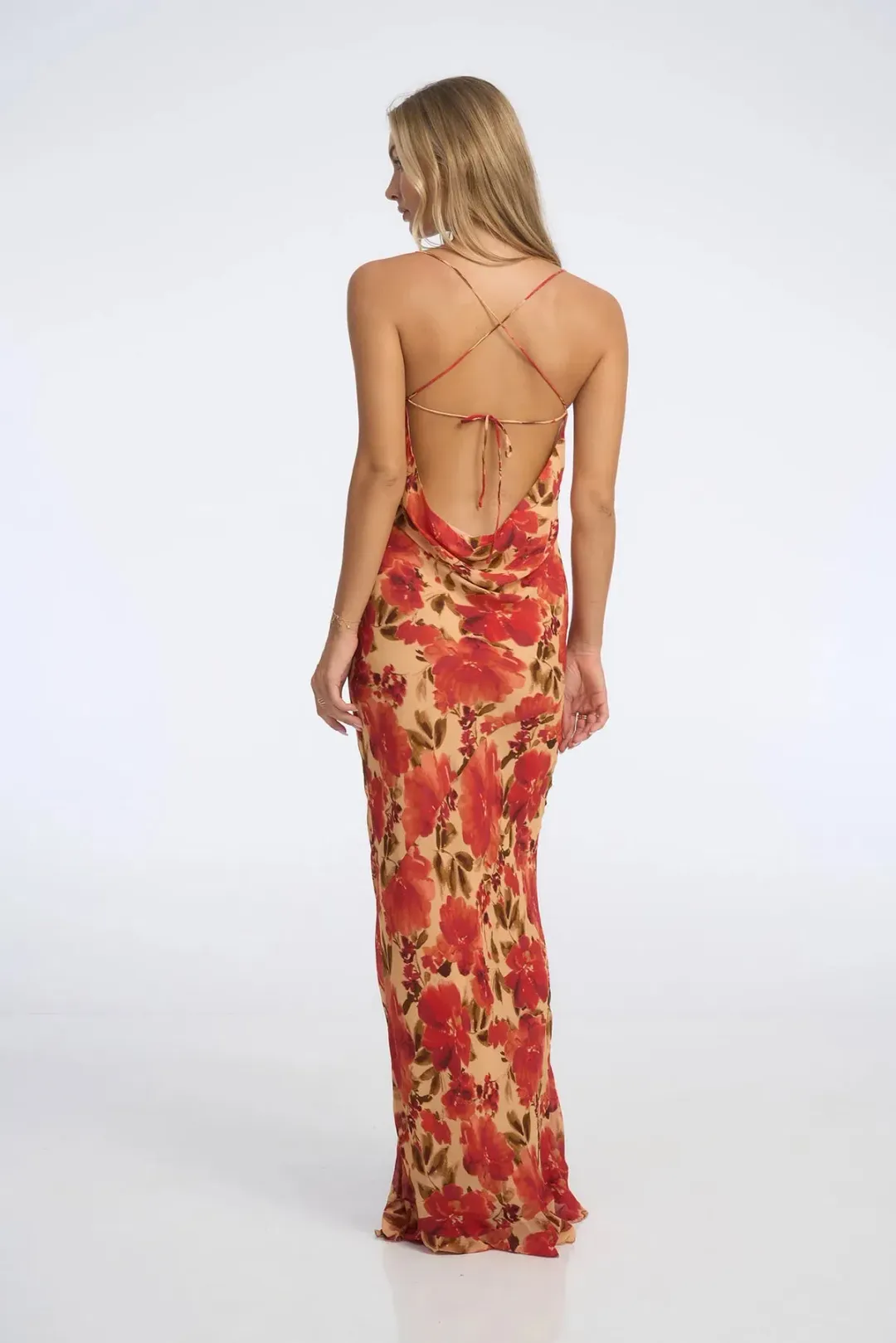 Isabelle Quinn Marta Maxi Dress in Camellia Floral Print Size AU 10 for rent on The Volte - main image