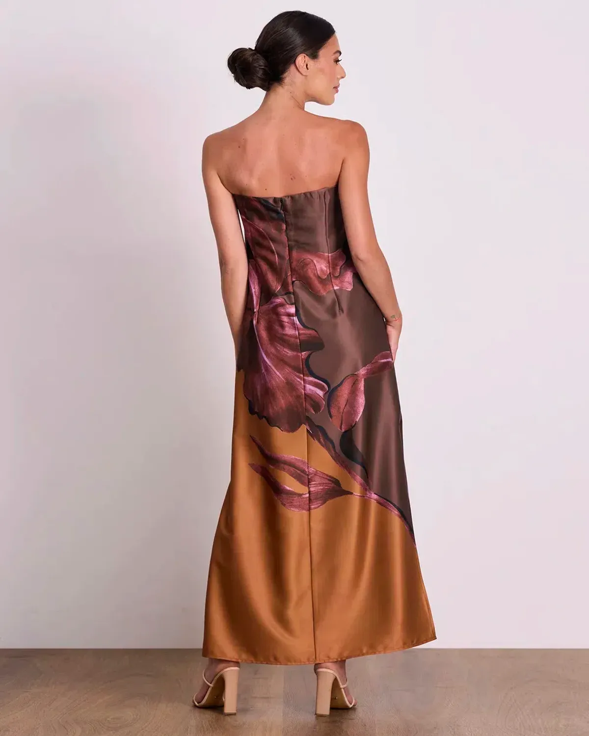 Pasduchas Moon Flower Column Midi Dress Fudge Size 8 - Image 3