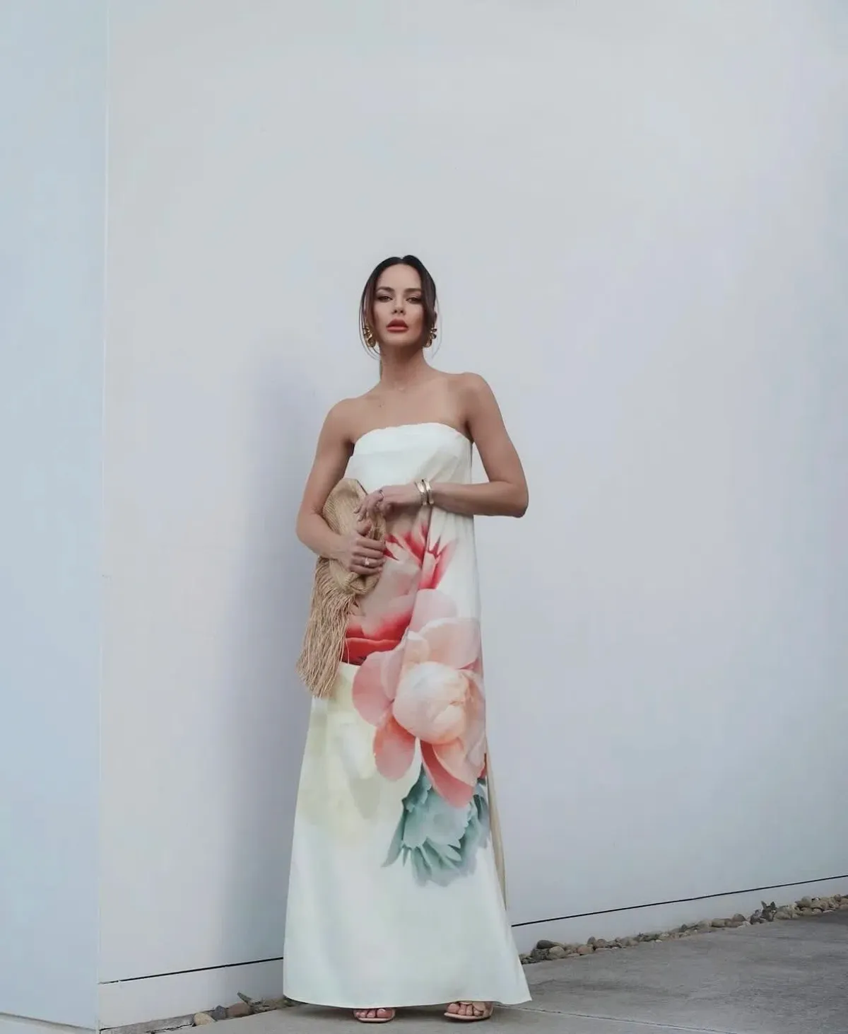 Pasduchas Nostalgia Strapless Maxi Dress Cream Size 8 - Image 4