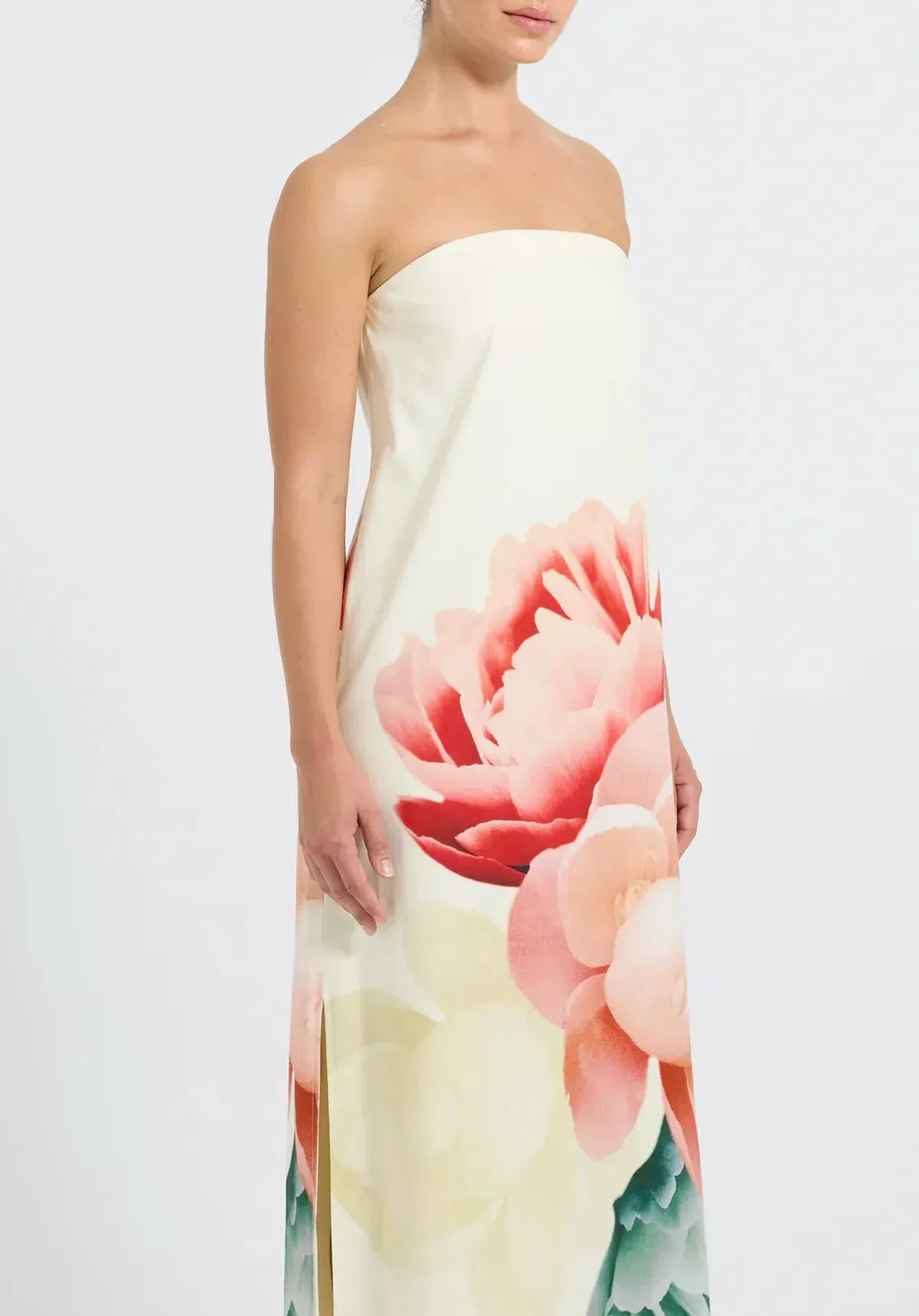 Pasduchas Nostalgia Strapless Maxi Dress Cream Size 8 - Image 3