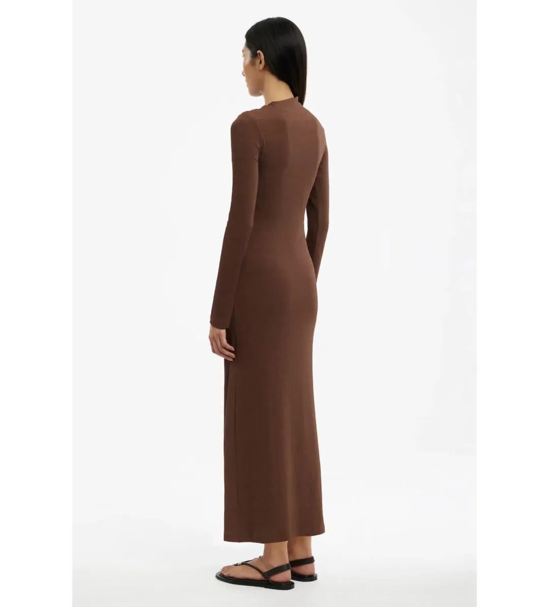 Significant Other Gabriana Long Sleeve Midi Dress in Brown Size AU 10 for rent on The Volte - main image