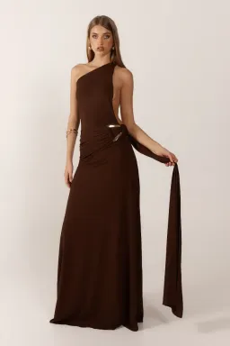 Ance Gria Gaia Gown Brown Size 8 for rent on The Volte - image 4