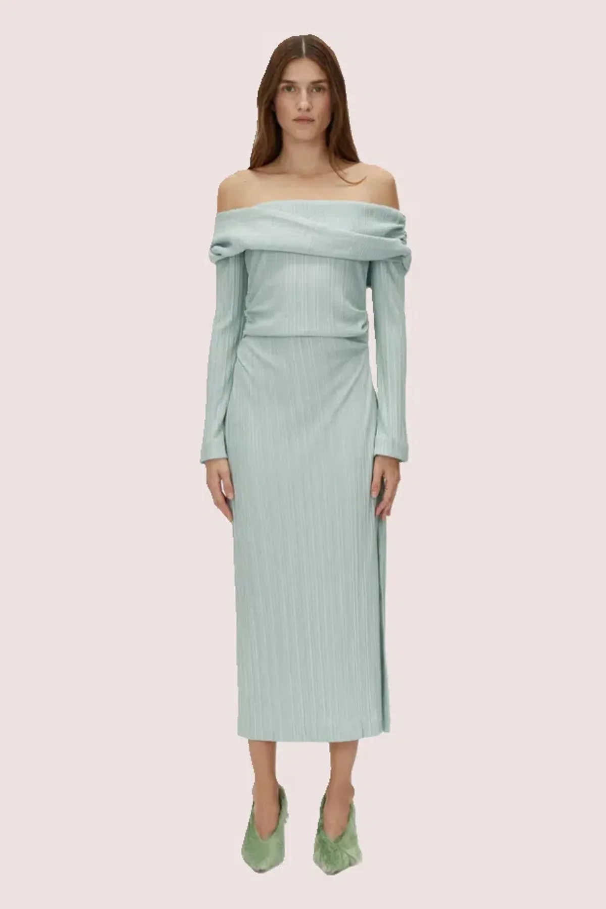 Camilla and Marc Shaw Dress Dusty Mint Size 14 for rent on The Volte - main image