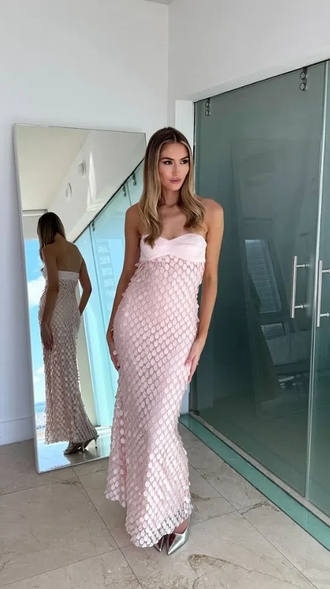 Manning Cartell Supreme Extreme Maxi Gown Rosewater Pink Size AU 10 for rent on The Volte - main image