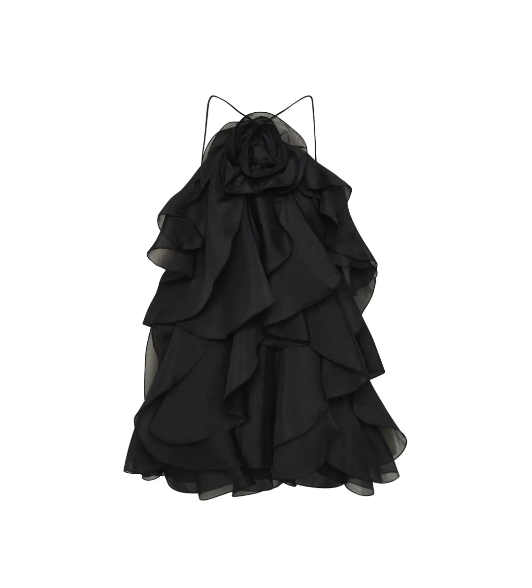 Aje Pandorea Layered Mini Dress in Black Size L / AU 12 for rent on The Volte - main image