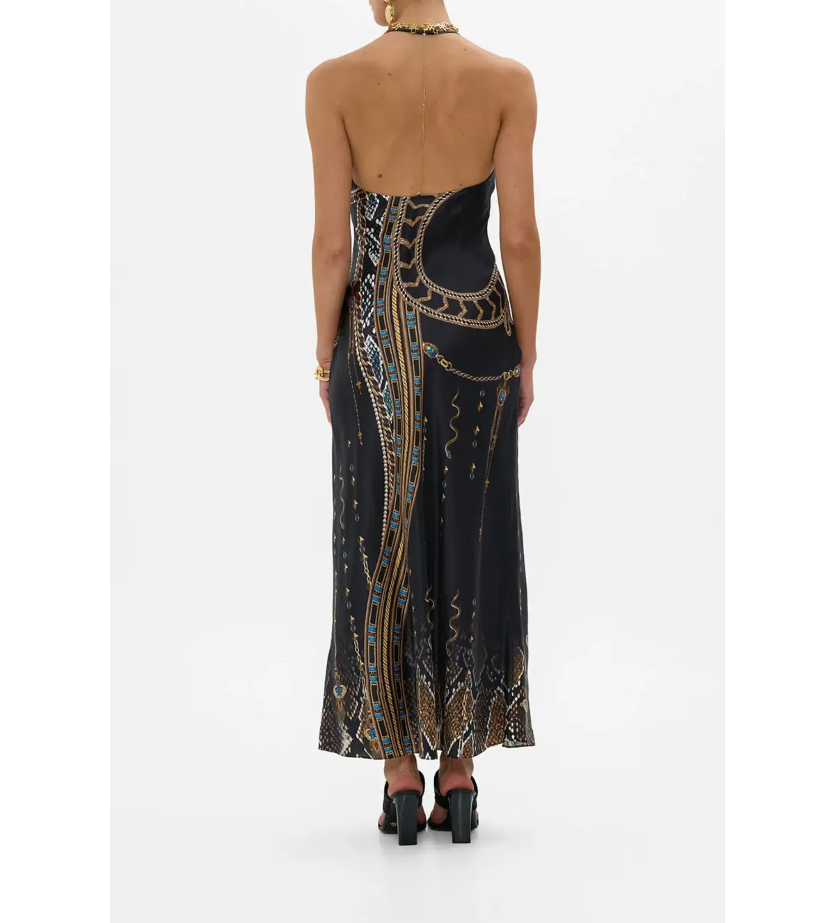 Camilla Chain Detail Slip Dress in Call Me Cleopatra Size - Image 2