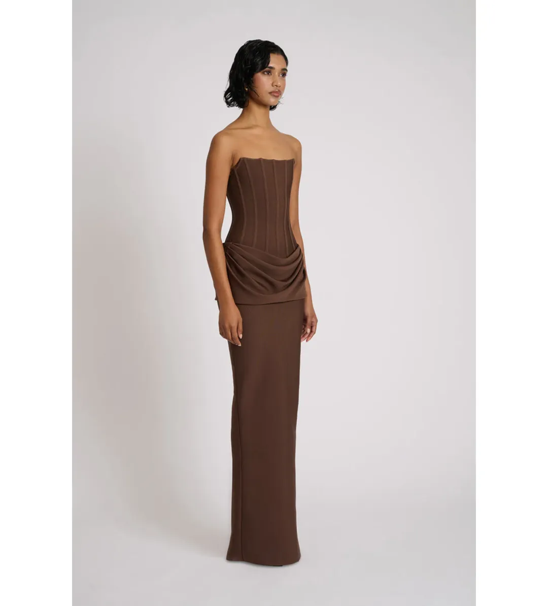 Eliya the Label Hilda Gown Chocolate Size 6 for rent on The Volte - main image