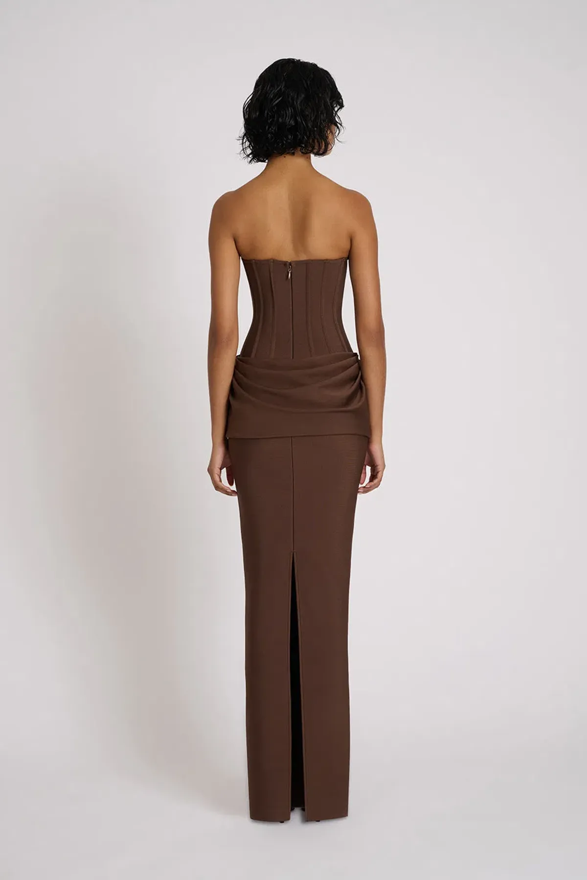 Eliya The Label Hilda Full Length Gown Chocolate Brown Size 8 - Image 2