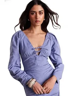 Sovere Emara Mini Dress in Purple Size AU 8 for rent on The Volte - image 2