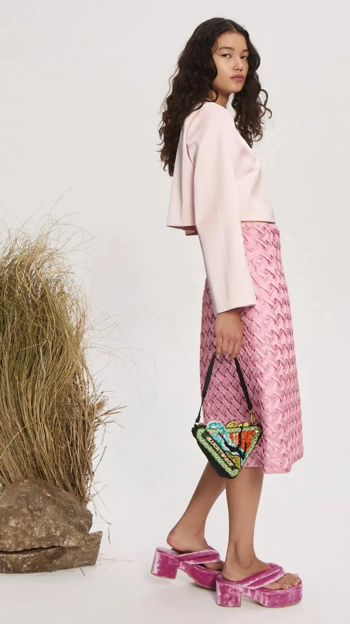 Alemais Inez Knee Length Skirt Pink Size AU 10 - Image 3