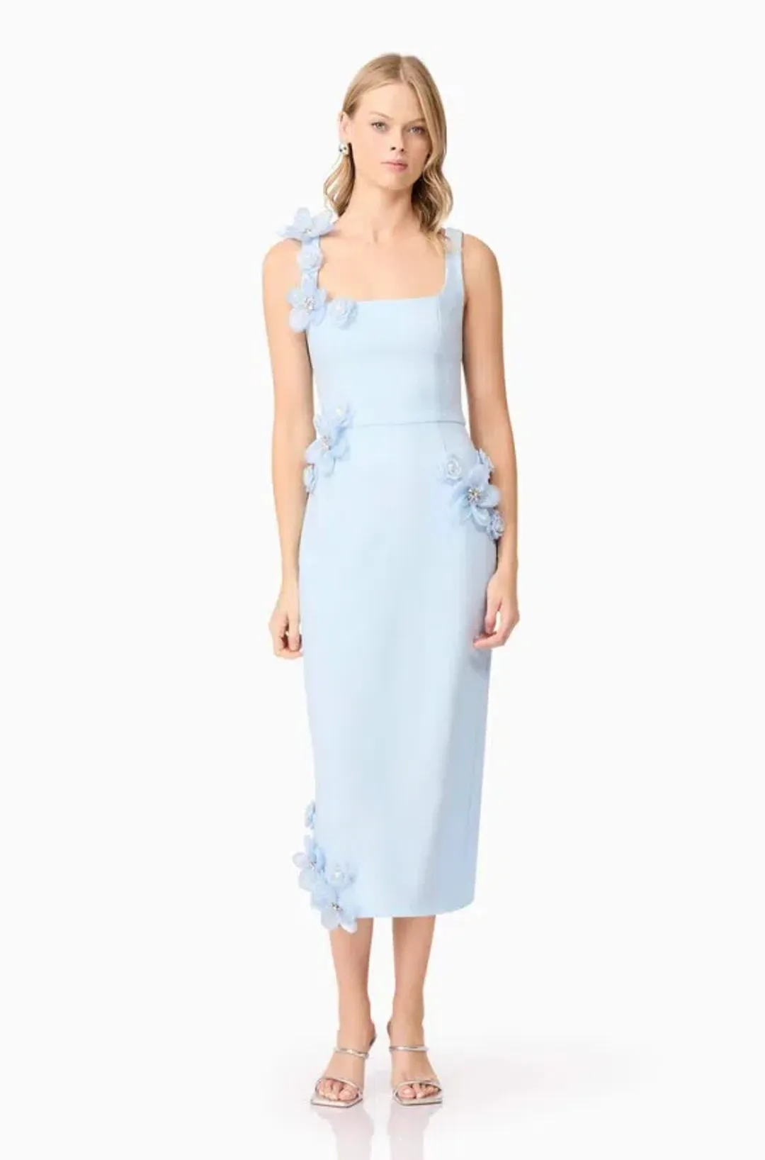 Elliatt Chantelle 3D Midi Dress In Blue Size 8/S for rent on The Volte - main image