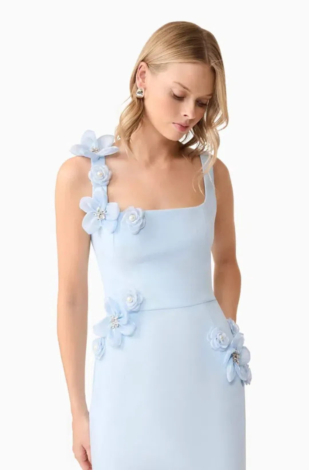 Elliatt Chantelle 3D Midi Dress In Blue Size 8/S for rent on The Volte - main image