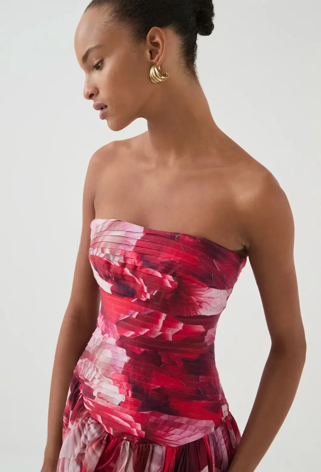 Aje Flora Maxi Gown Prismatic Floral Red Size S / AU 8 for rent on The Volte - main image