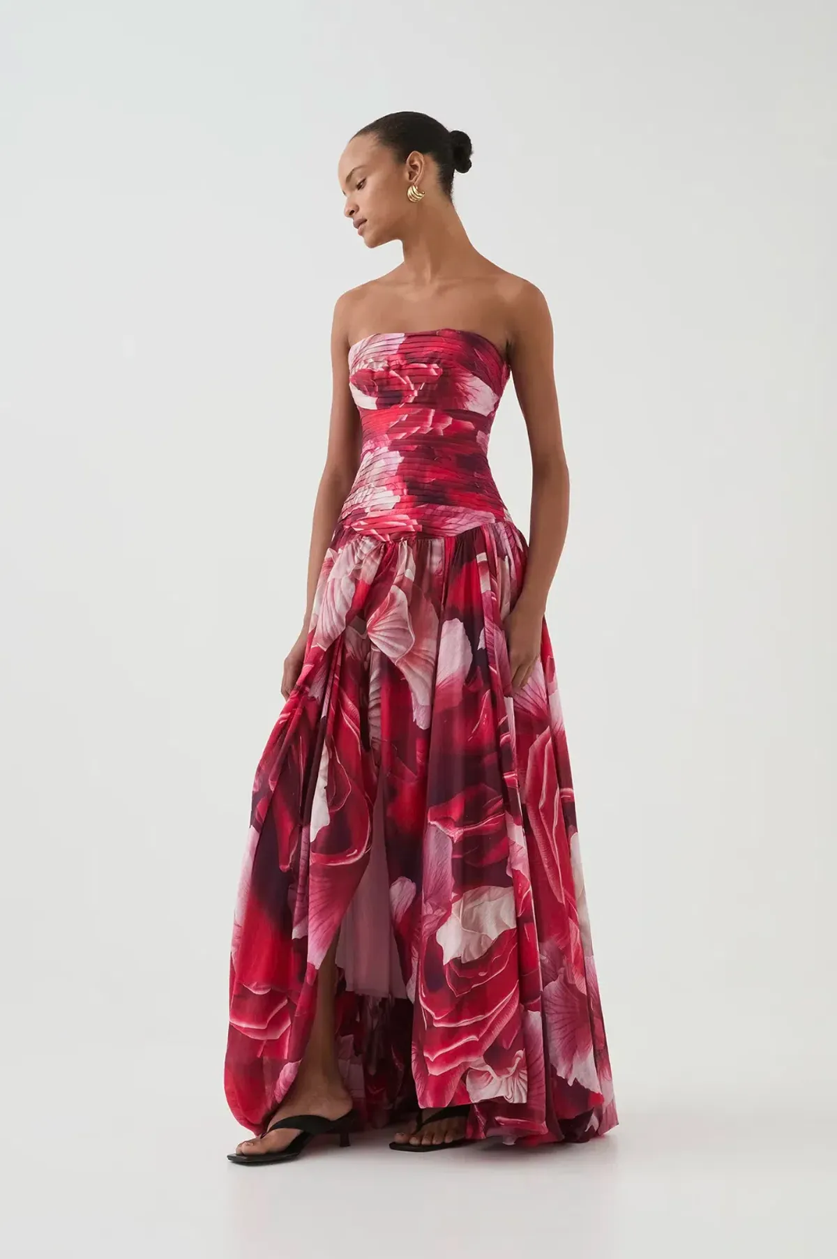 Aje Flora Maxi Gown Prismatic Floral Red Size S / AU 8 - Image 3