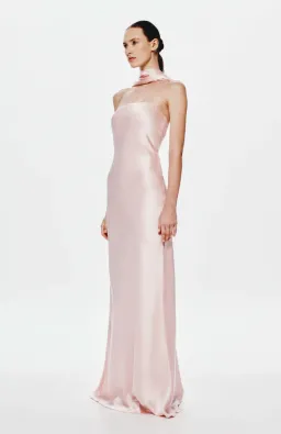 Misha Lilia Satin Maxi Dress in Rosewater Size 8/S for rent on The Volte - image 2
