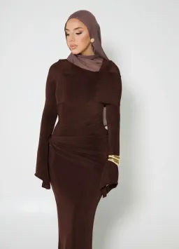 Alaía Muse Elira Maxi Dress Brown Size S / AU 8 for rent on The Volte - image 4
