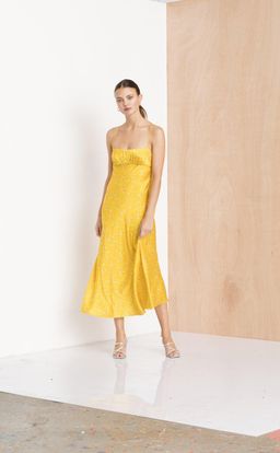 Bec & Bridge Only In Paris Slip Dress Yellow Size 10 for rent on The Volte - image 1