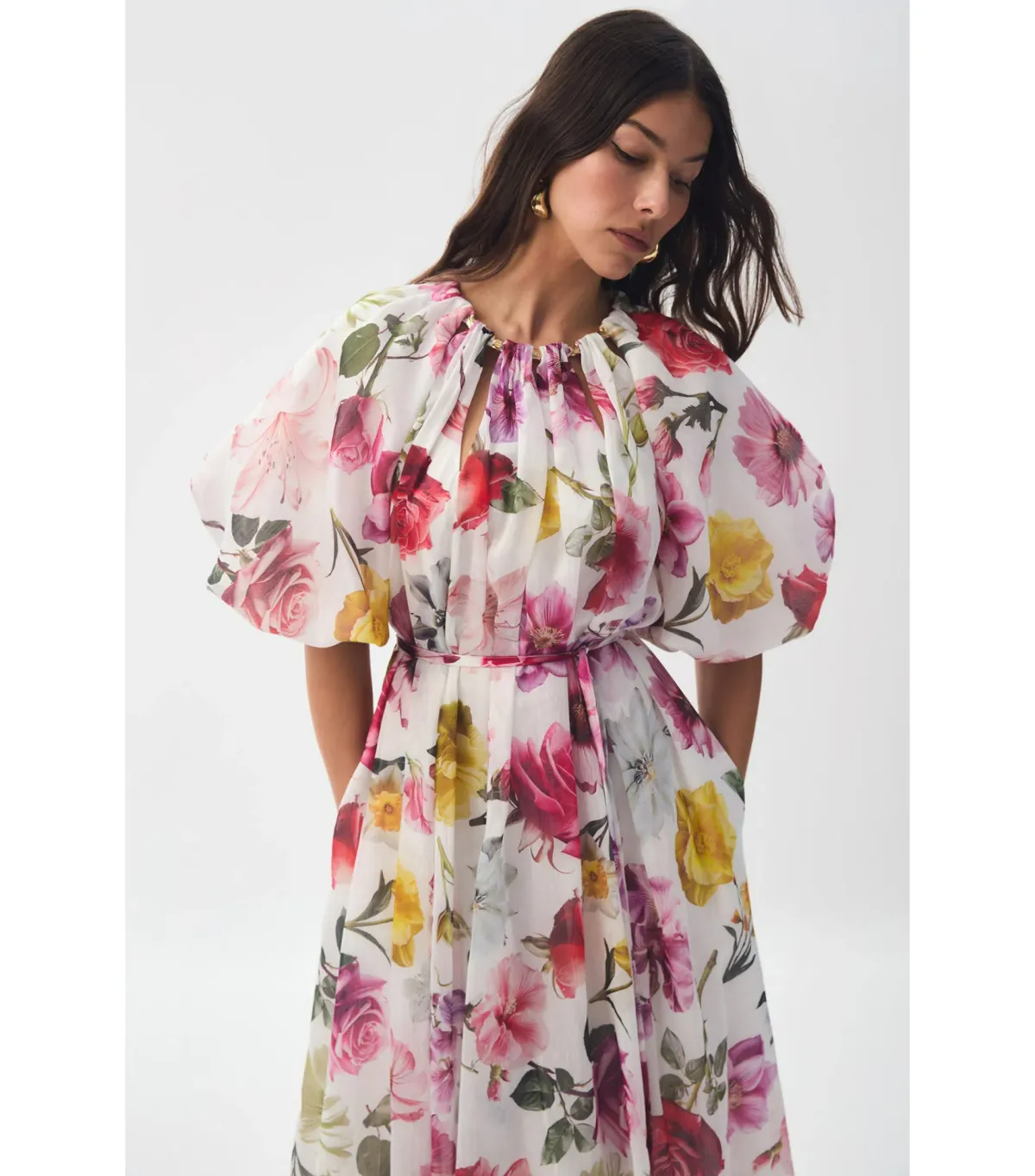 Aje Fleur Midi Dress in Collage Floral Size 8/S - Image 5