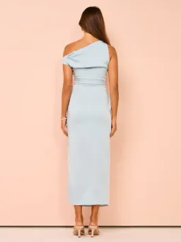 Bec & Bridge Rochelle Asym Midi Dress in Dolphin Blue Size AU 8 for rent on The Volte - image 4