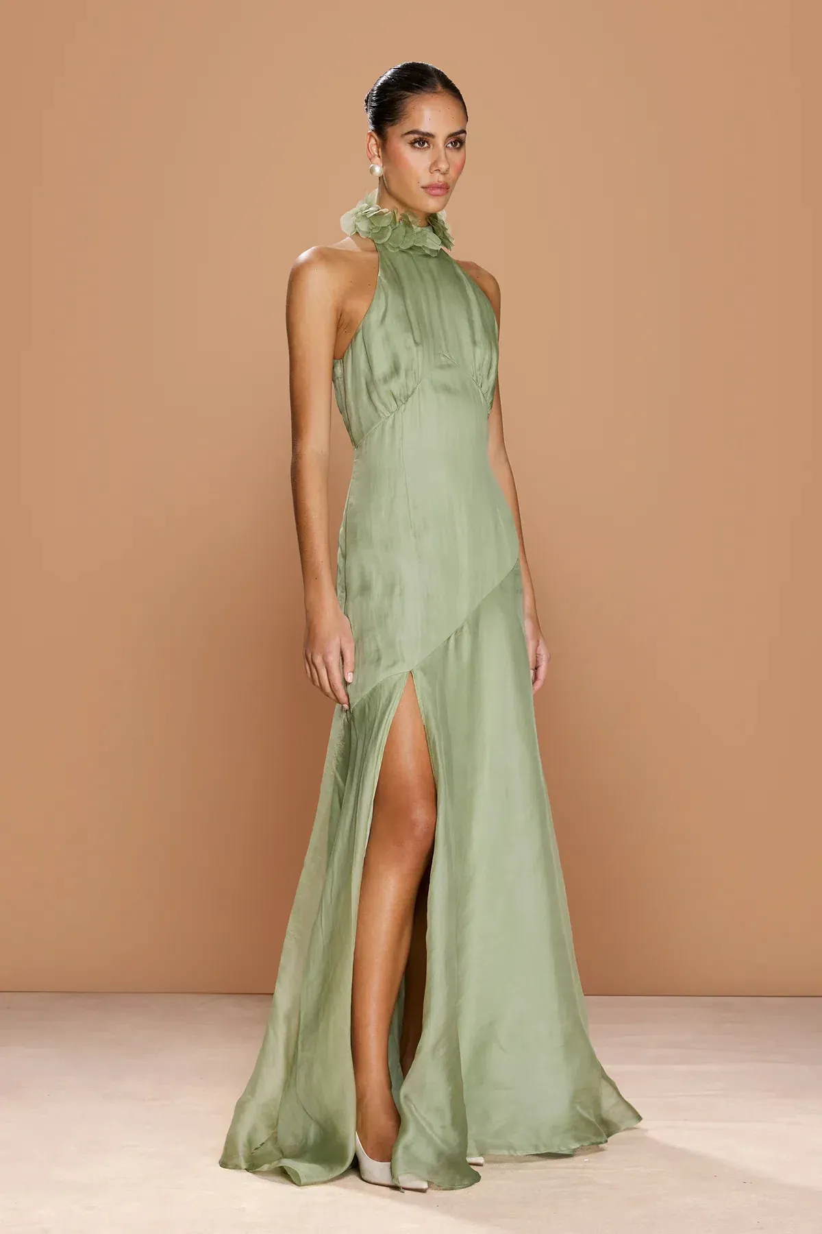 Sonya Moda Noelle Maxi Gown Green Size 8 - Image 3