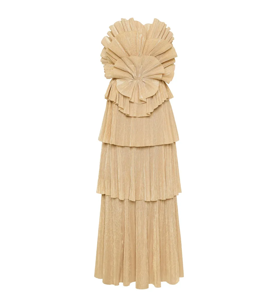 Aje Kyra Gown Gold Size AU 8 for rent on The Volte - main image