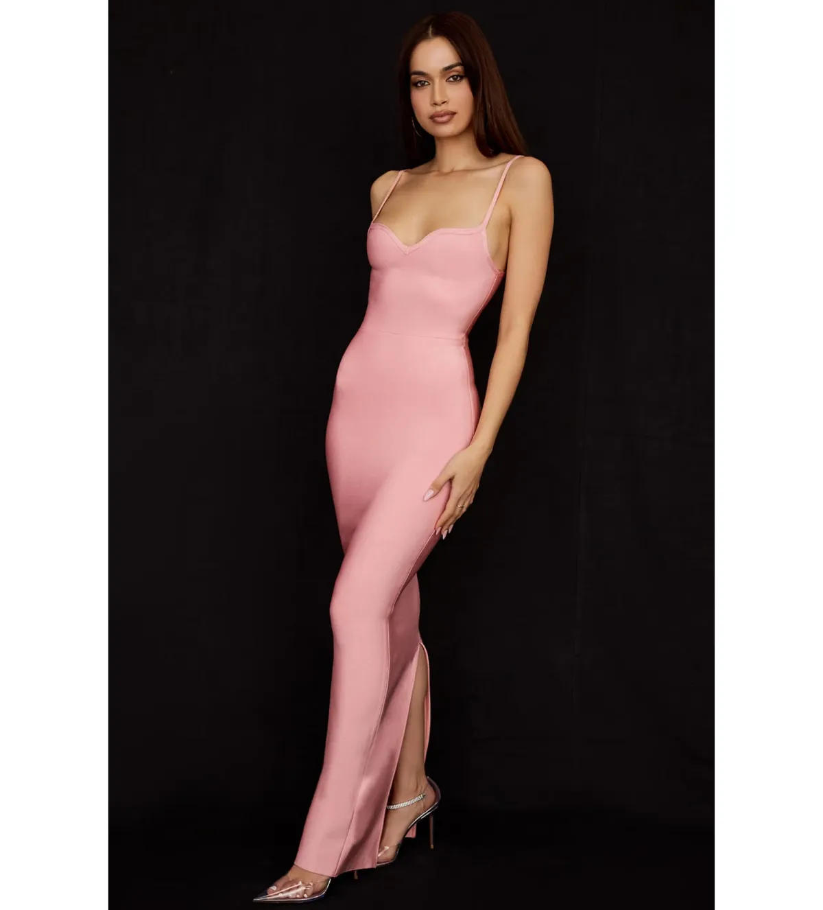 House of CB Fifi Bandage Maxi Gown Pink Size S / Size AU 8 - Image 3