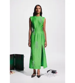 Alemais Dazzle Midi Dress Green Size AU 10 for rent on The Volte - image 2