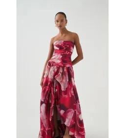 Aje Flora Gown Prismatic Floral Red Size AU 6 for rent on The Volte - image 3