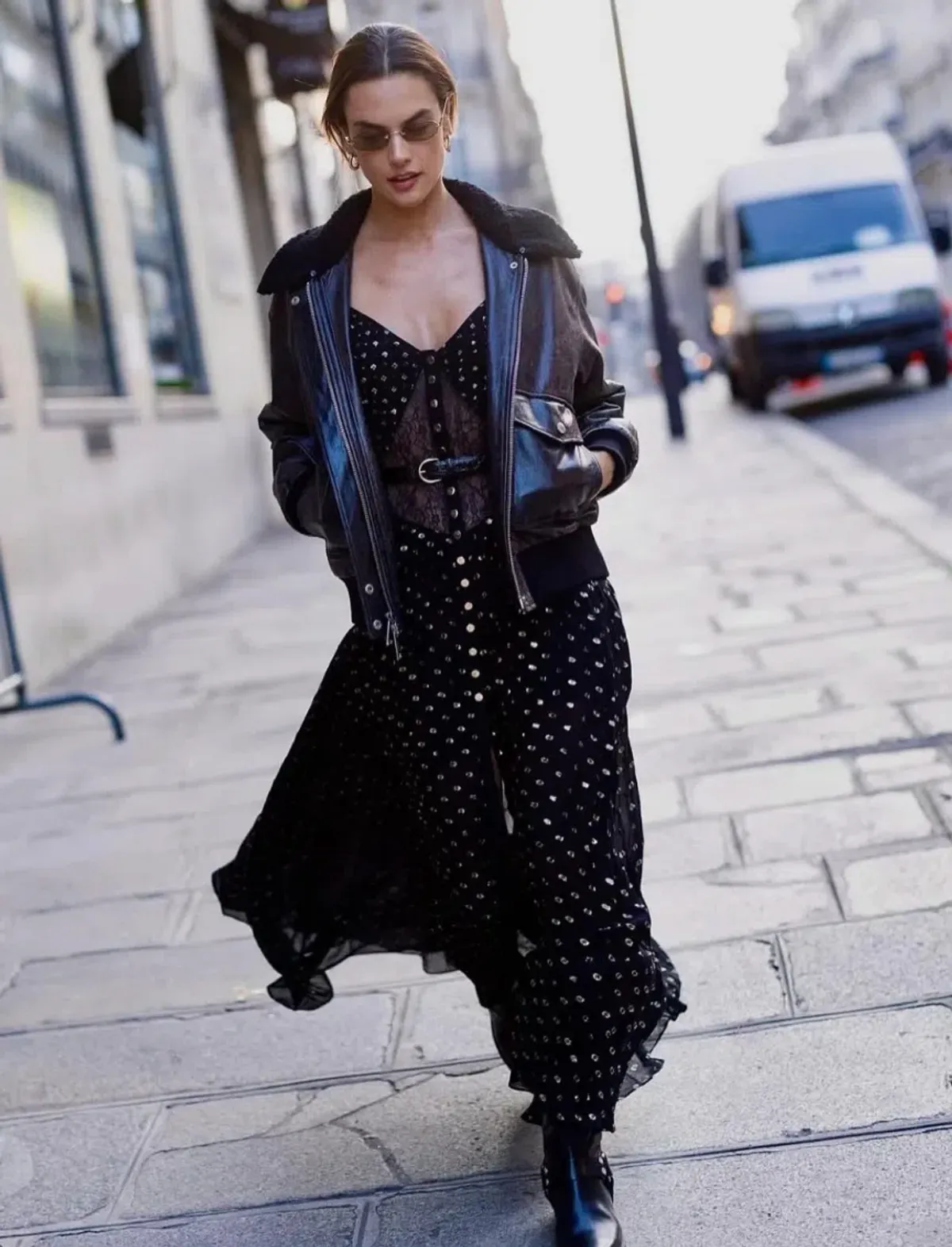 Self Portrait Chiffon Maxi Dress Black and Gold Size AU 6 - Image 3