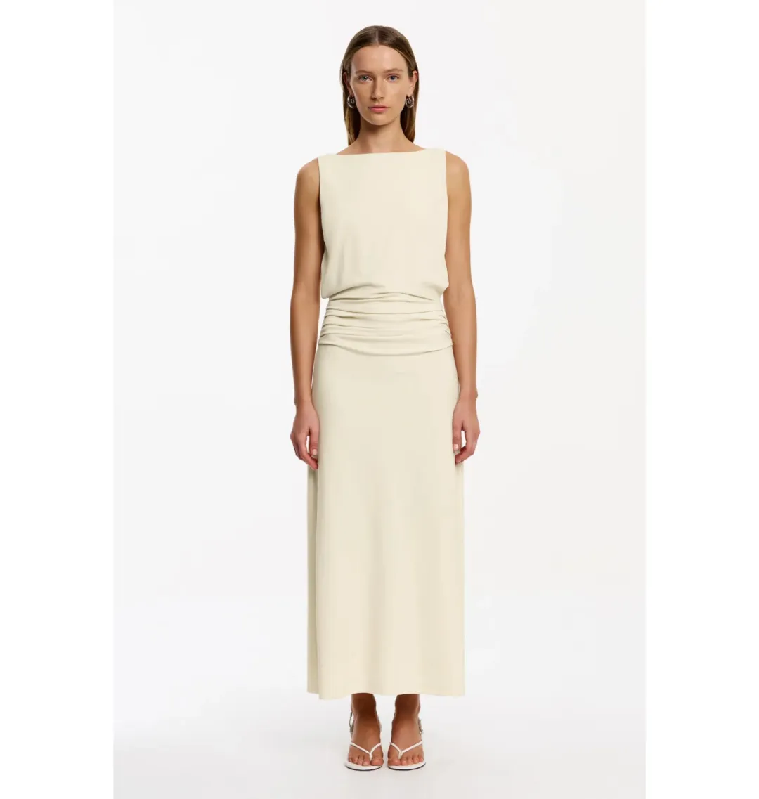 Significant Other Shelby Maxi Dress Beige Size 8 for rent on The Volte - main image