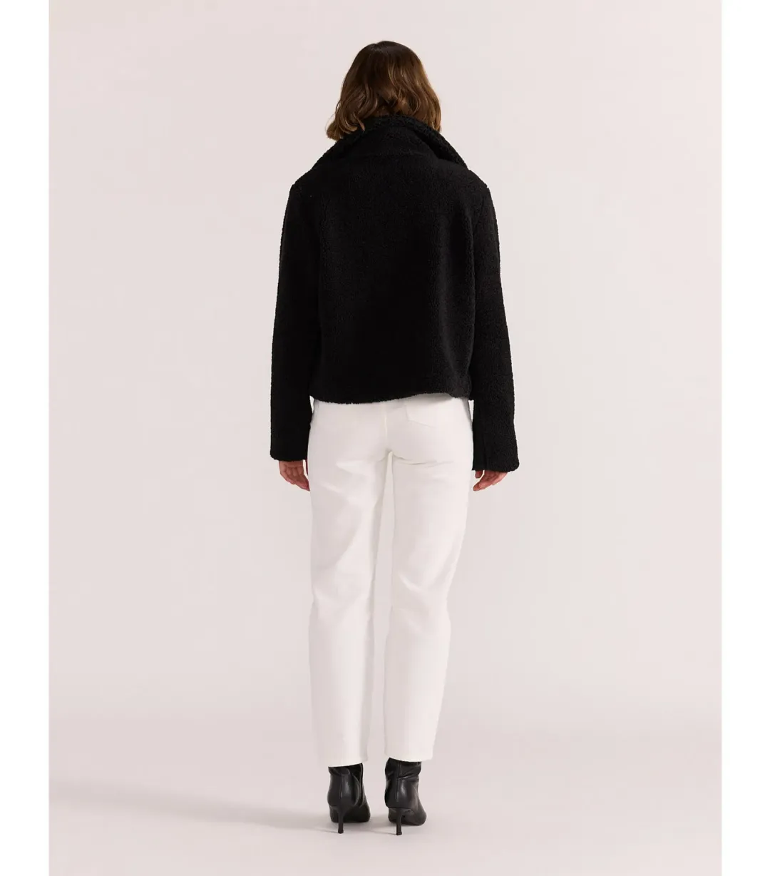 Staple The Label Tate Sherpa Jacket Black Size 8/S for rent on The Volte - main image