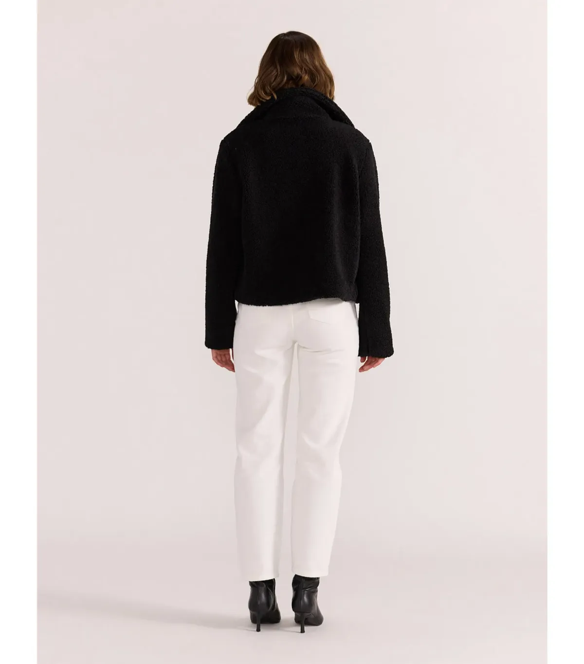 Staple The Label Tate Sherpa Jacket Black Size 8/S - Image 4