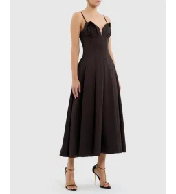 Rebecca Vallance Saskia Midi in Chocolate Size AU 8 for rent on The Volte - image 2