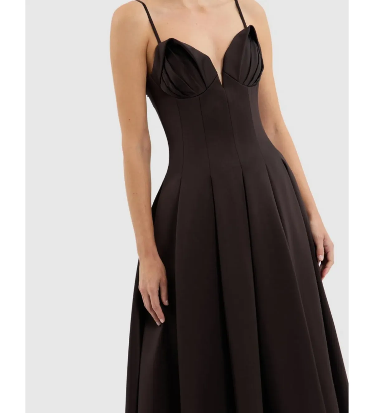 Rebecca Vallance Saskia Midi in Chocolate Size AU 8 - Image 4