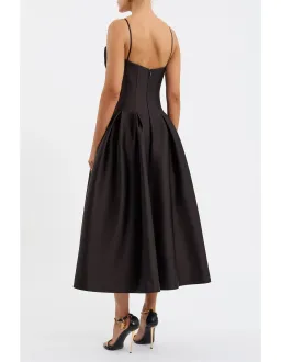 Rebecca Vallance Saskia Midi Dress Chocolate Size 10 for rent on The Volte - image 3