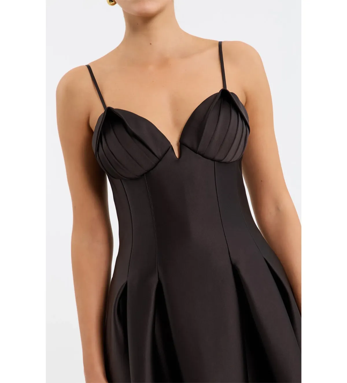 Rebecca Vallance Saskia Midi Dress Chocolate Size AU 12 - Image 4