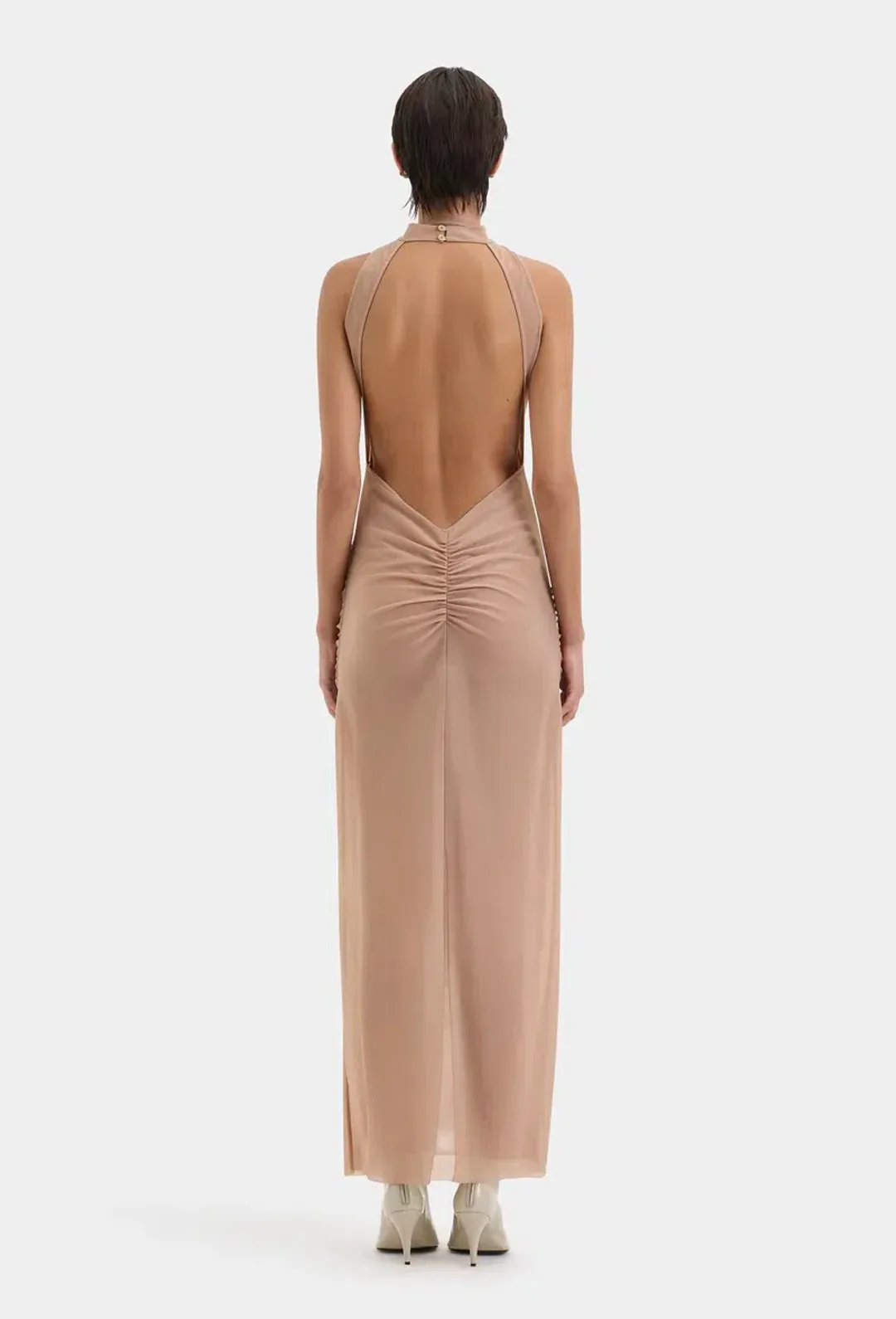 Sir the Label Ruby Open Back Gown Light Tan Size AU 8 for rent on The Volte - main image