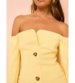 Sir the Label Sandrine Tailored Mini Dress Limone Size AU 10 for rent on The Volte - image 4