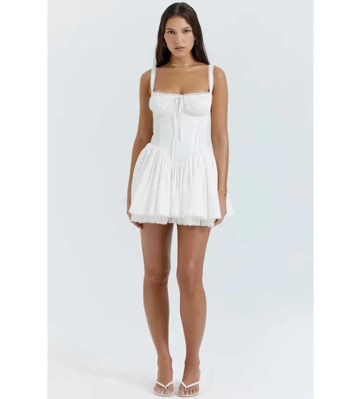House of CB Pietra Corset Mini Dress White Size XS / AU 6 for rent on The Volte - main image