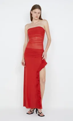 Bec & Bridge Celyse Strapless Maxi Dress in Rouge Red Size 6 for rent on The Volte - image 5