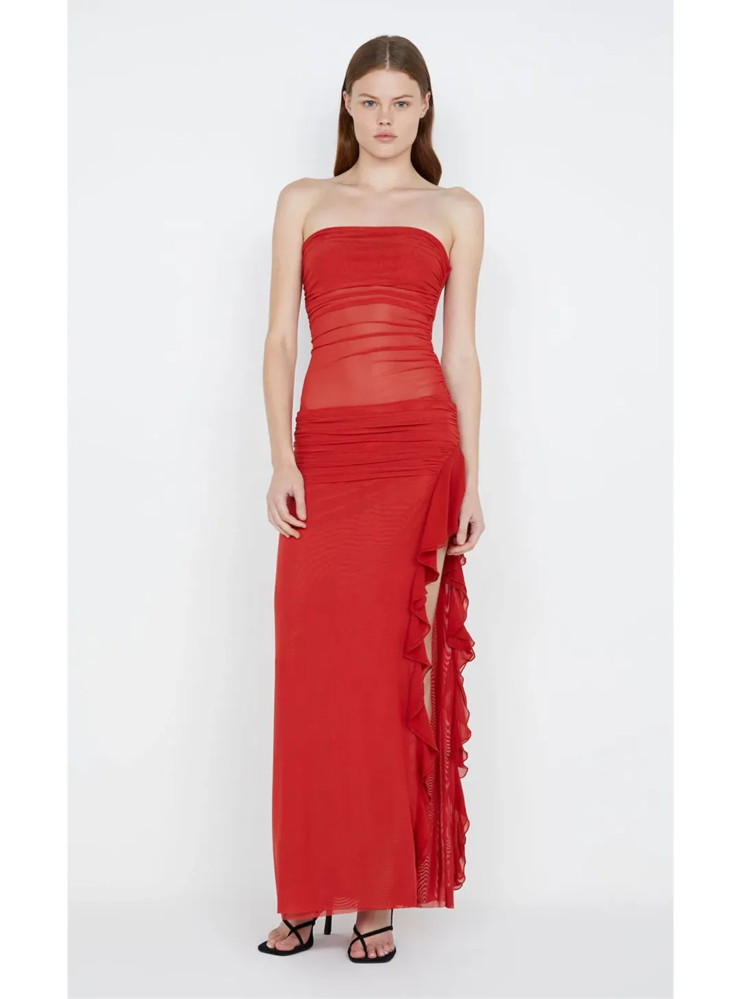 Bec & Bridge Celyse Strapless Maxi Dress in Rouge Red Size 6 for rent on The Volte - main image