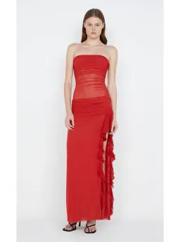 Bec & Bridge Celyse Strapless Maxi Dress in Rouge Red Size 6 for rent on The Volte - image 1
