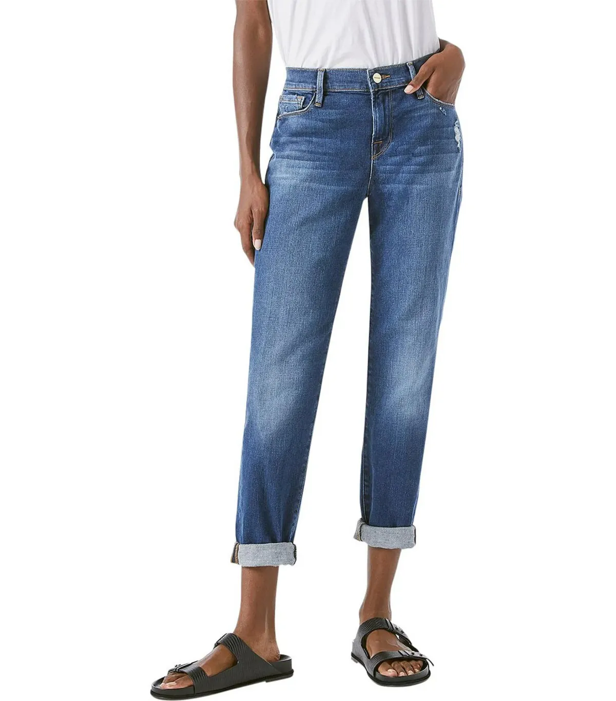 Frame Denim Le Garcon Mid Rise Slim Boyfriend Jean Azure Size 8/S - Image 2