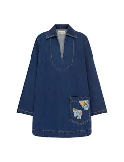 ALEMAIS SPEEDY DENIM MINI DRESS SIZE 10/L for rent on The Volte - image 5