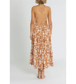 Shona Joy Vitoria Halter Midi Dress Orange Size 8 for rent on The Volte - image 2