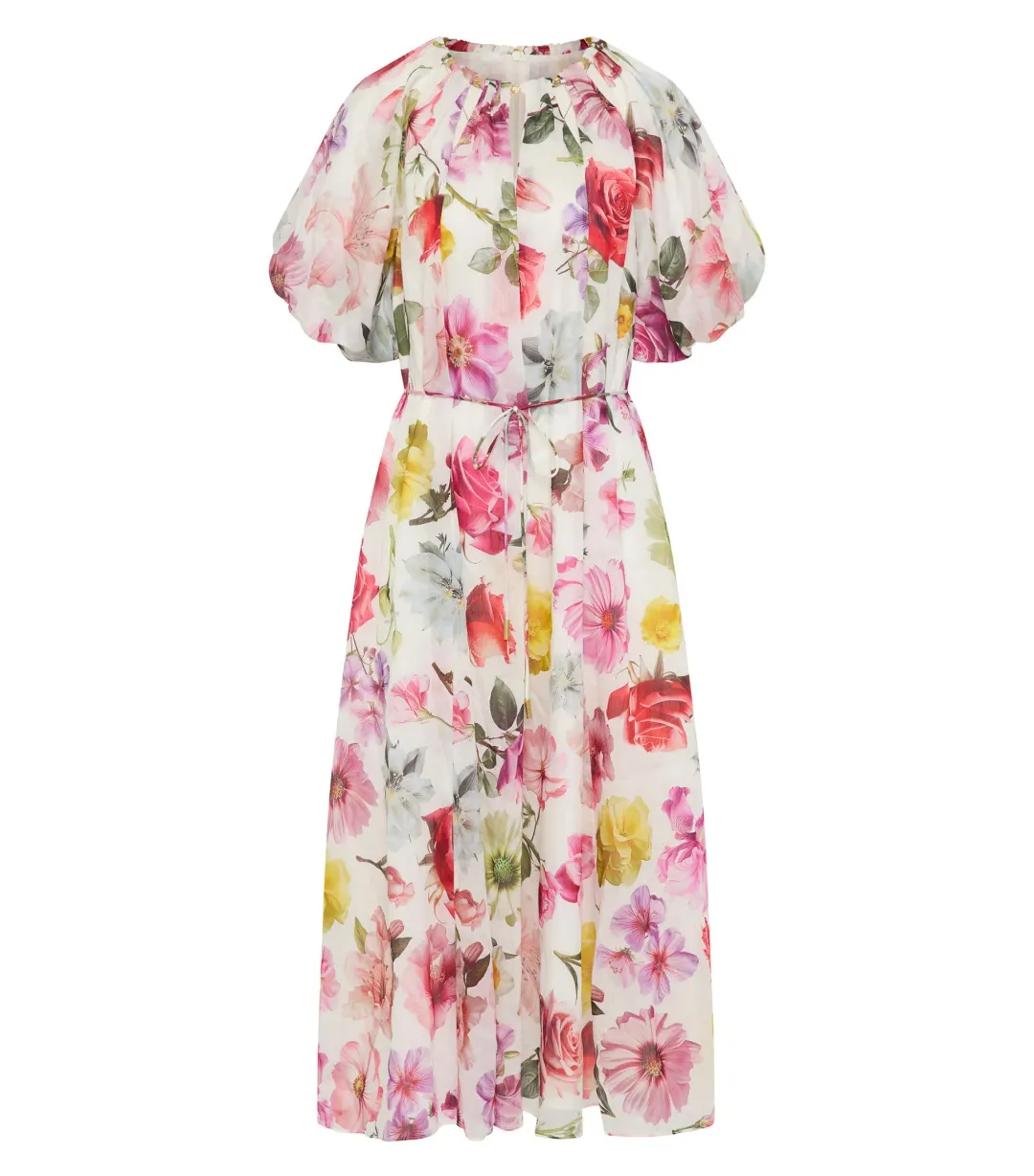 Aje Fleur Midi Dress in Collage Floral Size AU for rent on The Volte - main image