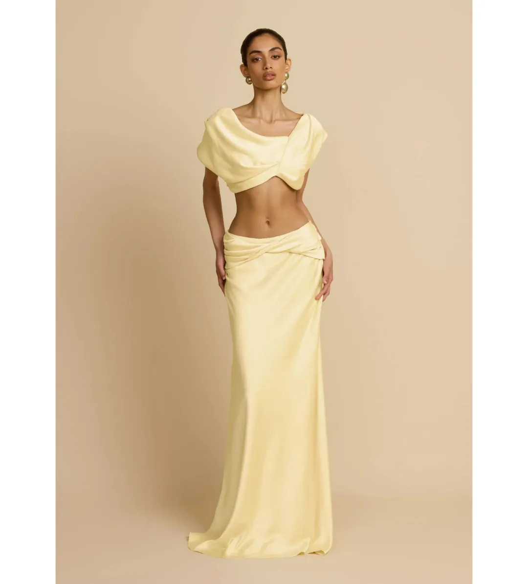 Arcina Ori Andi Top And Andi Maxi Skirt Yellow Size XS / Size Au 6 for rent on The Volte - main image