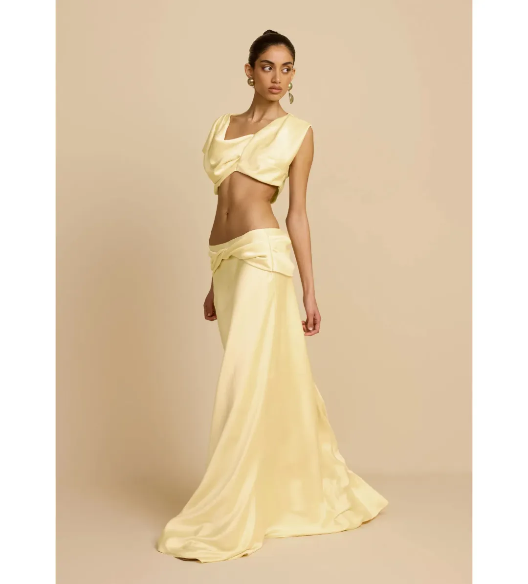 Arcina Ori Andi Top And Andi Maxi Skirt Yellow Size XS / Size Au 6 for rent on The Volte - main image